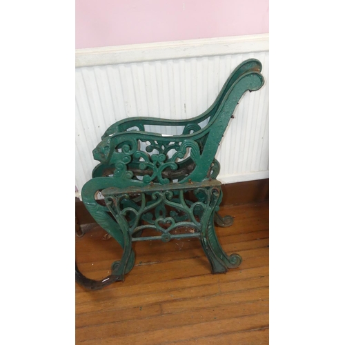 1237 - Pair Cast Ion Bench Ends & Table Ends