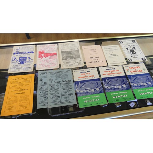 654 - A Collection of 66 Vintage Football Programmes all from  1950's Including English Cup Final Ties Man... 