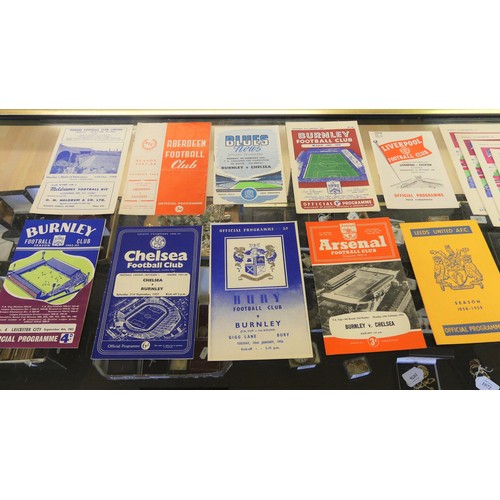 654 - A Collection of 66 Vintage Football Programmes all from  1950's Including English Cup Final Ties Man... 