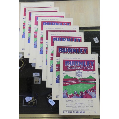 654 - A Collection of 66 Vintage Football Programmes all from  1950's Including English Cup Final Ties Man... 