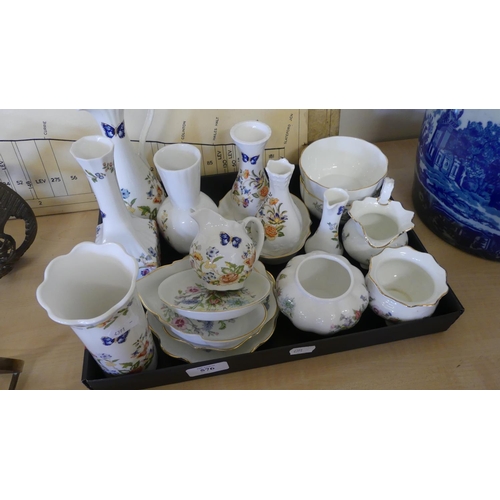 576 - Tray Lot - Aynsley Bone China (mainly Cottage Garden pattern).