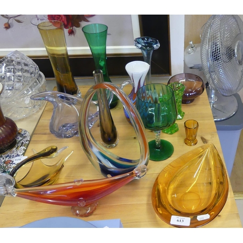 613 - Collection of Art Glass, Vases, Dishes etc.