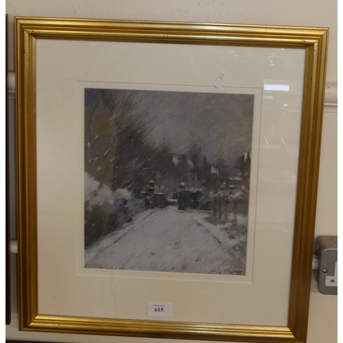 615 - Framed Pastel Entitled 