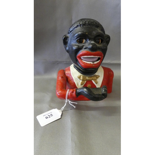 625 - Reproduction Cast Iron Money Bank.