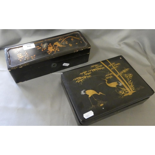 596 - Two Japanese Lacquered Boxes.