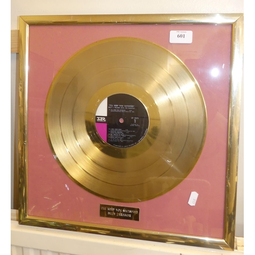 601 - Framed Gold Disk Record - Billy J Kramer,