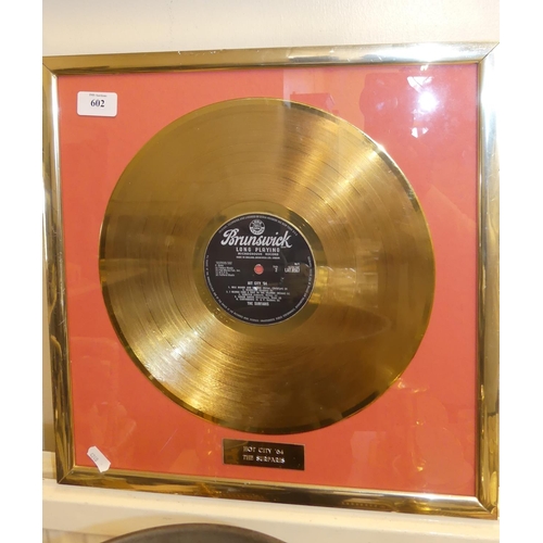 602 - Framed Gold Disk Record - Surfaras 