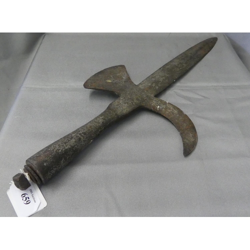 659 - Reproduction Metal Pike Head / Halberd.