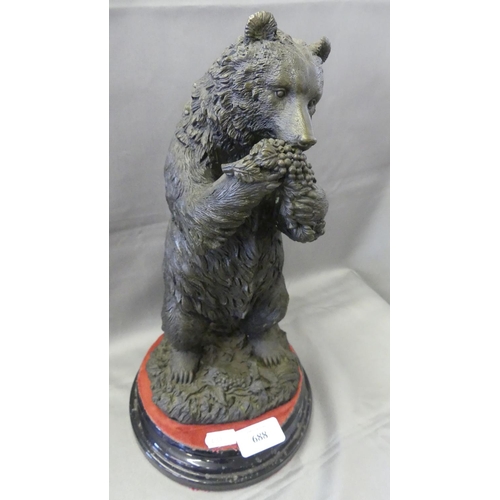 688 - Cast Resin Standing Bear.