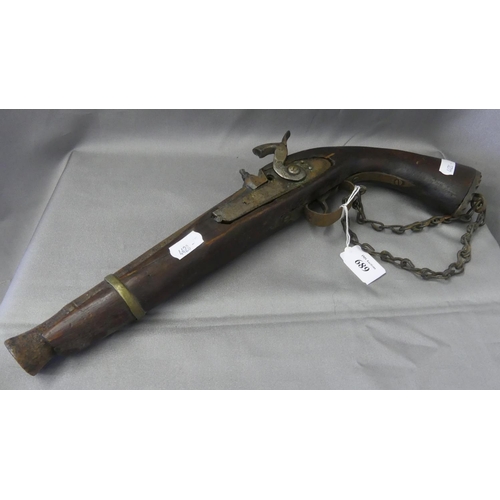 689 - Decorative Reproduction Flintlock Pistol.