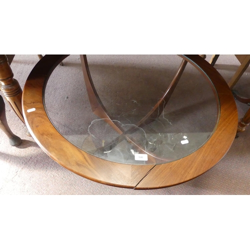 140 - Teak Glass Top Coffee Table (As Found)