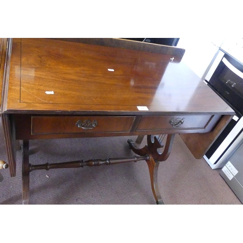 141 - Mahogany Sofa Table with Drawers