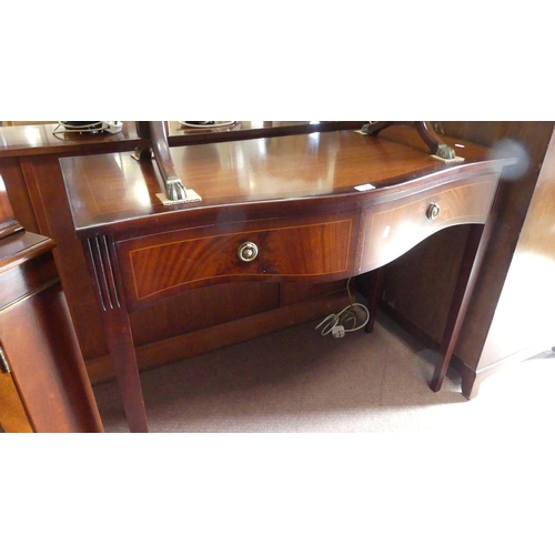 145 - Mahogany Bow Front Side Table with Drawers