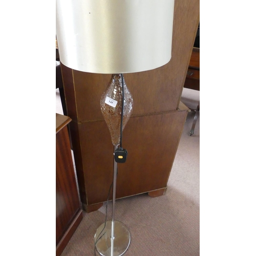 149 - Chrome Standard Lamp & Shade