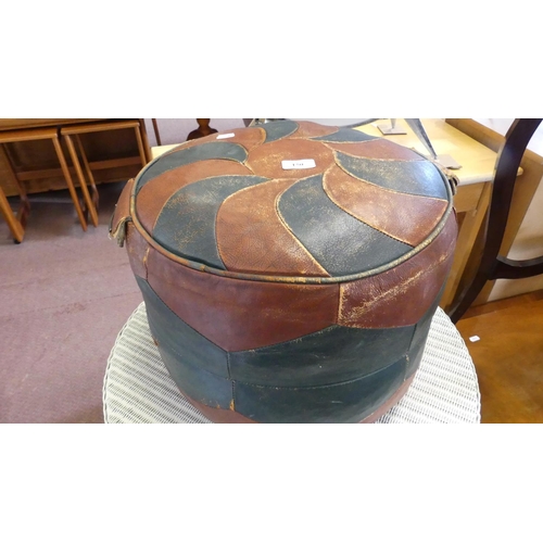 150 - Leather Pouffe