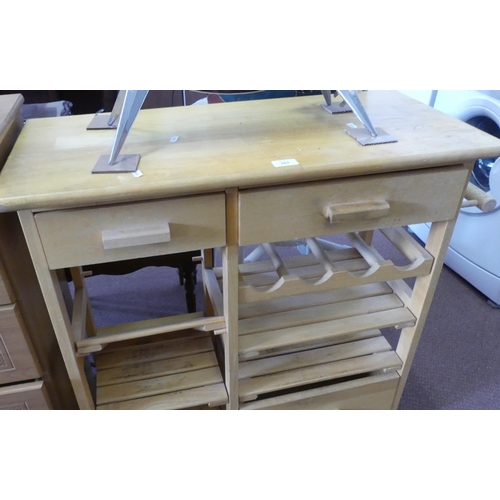 163 - Beech Kitchen Trolley