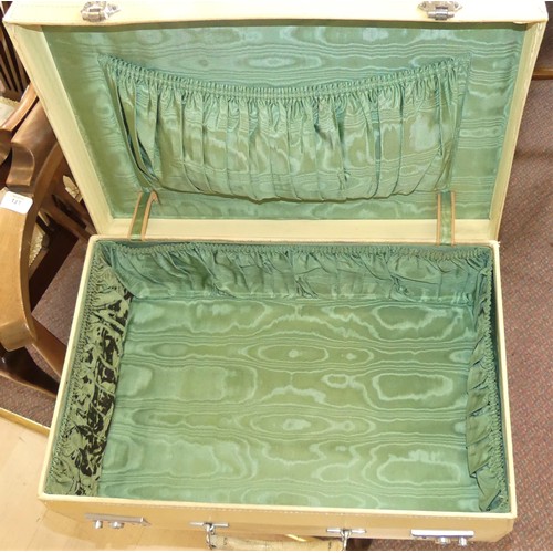 159 - 2 Leather Fitted Cases, Vanity Case & Advertising Hat Box