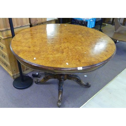 195 - Circular Walnut Pedestal Dining Table