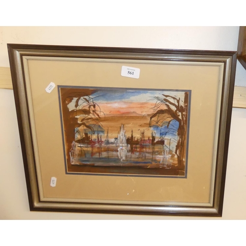 561 - Framed Watercolour - Entitled 