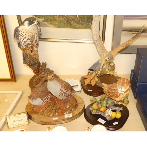 580 - Four Bird Ornaments - Various by Country Artists & Border Fine Arts.