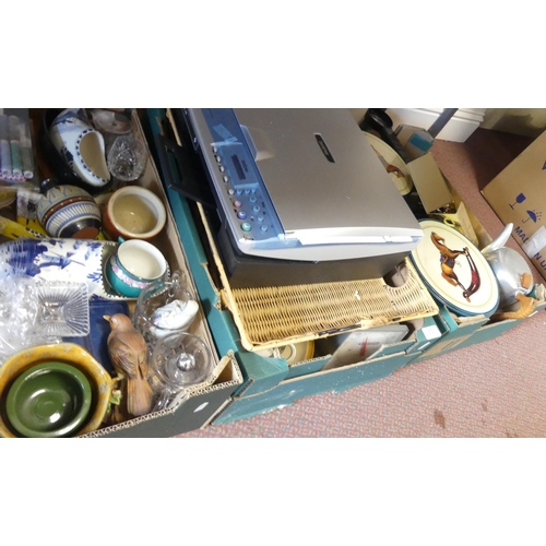 172 - 3 Boxes - Piquet Tea Pot, Printer, etc