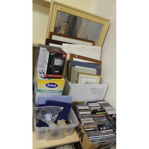 129 - CD's, Water Colours,Foot spa etc