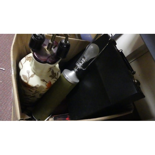 131 - Box Lamps, Record Box etc