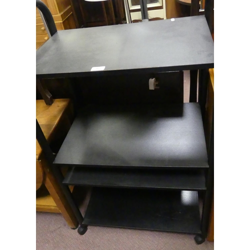 163 - Black Ash Storage Shelving