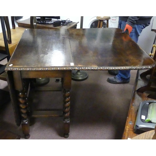 170 - Oak Barley Twist Gateleg Dining Table