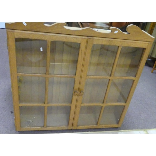179 - Oak Glass Front Bookcase