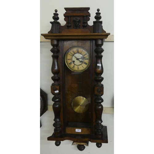 567 - Mahogany Cased Vienna Wall Clock
