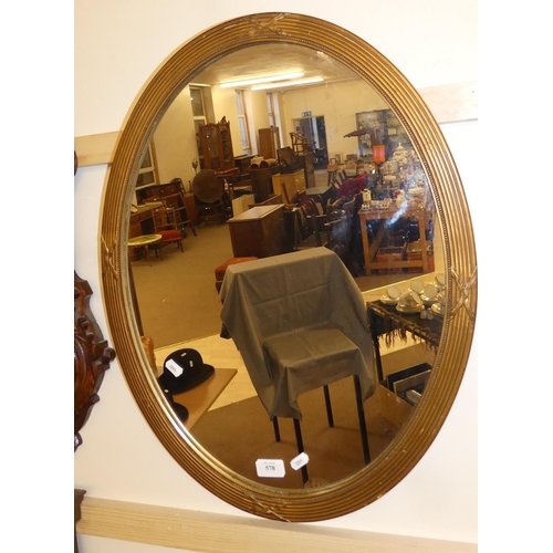 578 - Gilt Framed Oval Wall Mirror