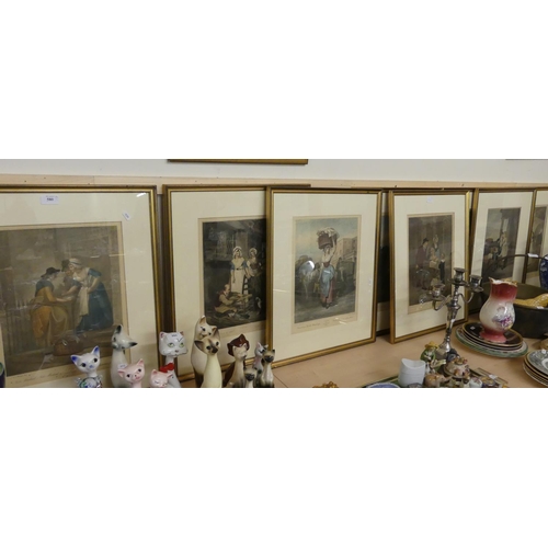 580 - 8 Framed Cries of London Prints, Printed by Wheatley 28 x 38cms