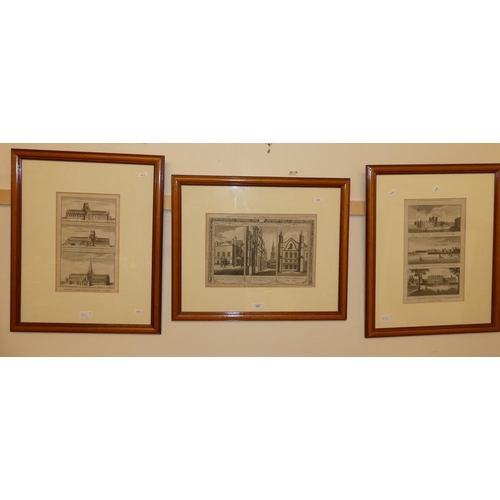 591 - 3 Framed Victorian Engravings London Scenes