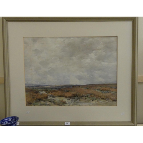 595 - Large Framed Watercolour by Scottish Artist Alexander Kellock Brown (1849-1922) - Highland Landscape... 