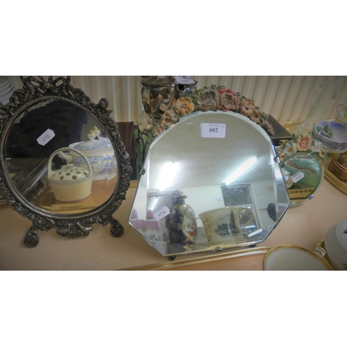 602 - Two Free Standing Barbola Mirrors & 1 Other