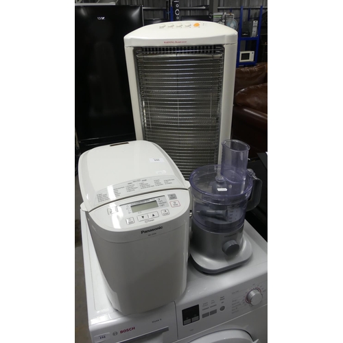 195 - Bread Maker, Blender & Halogen Heater