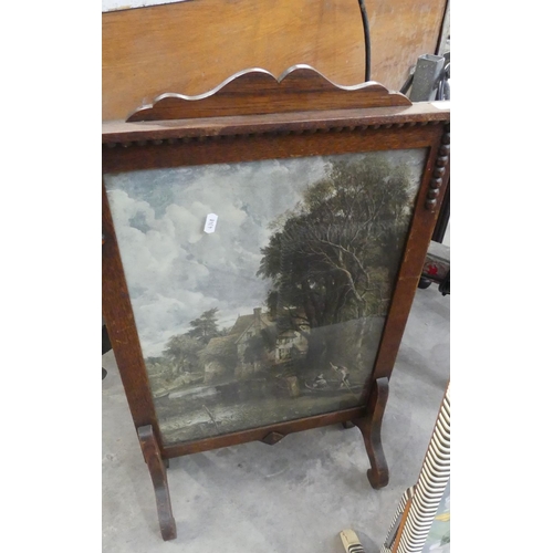 216 - Oak Framed Fire Screen