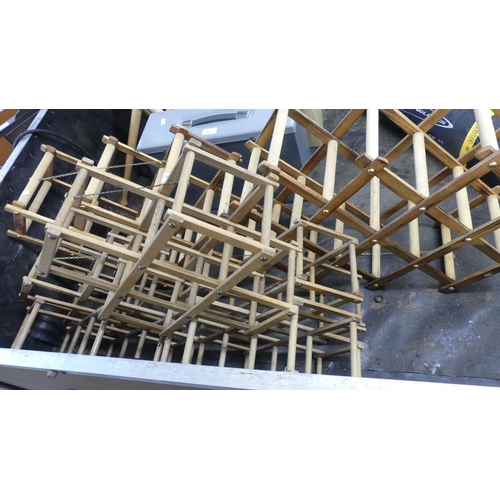 220 - 7 x Folding Wine Racks