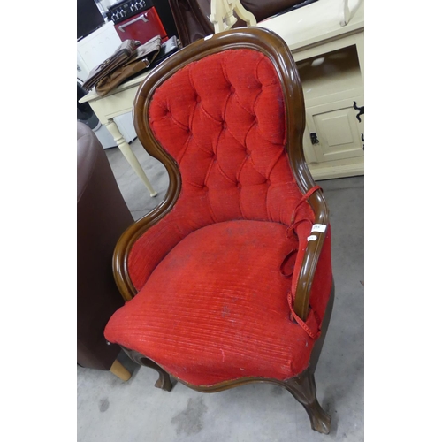 225 - Mahogany Framed Nursing Chair