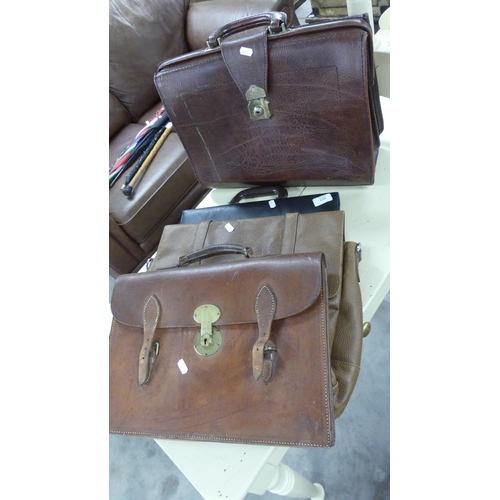 226 - 4 Leather Satchels