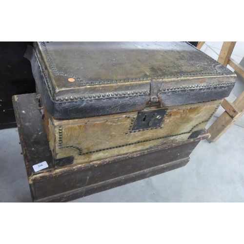 266 - Deerskin Box & Pine Tool Box