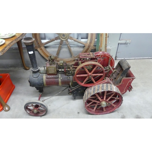 281 - Scale Model Live Steam Traction Engine Chas Burrell & Sons