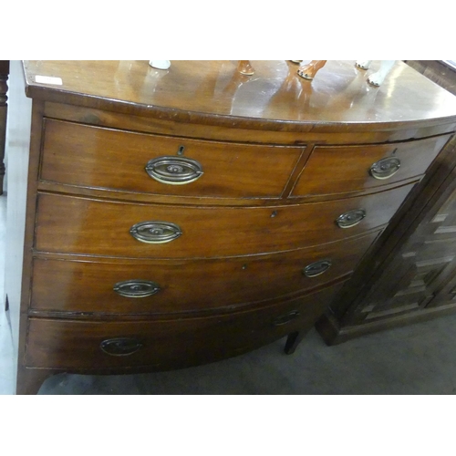 316 - Mahogany Bow Front 2 0 3 Chest