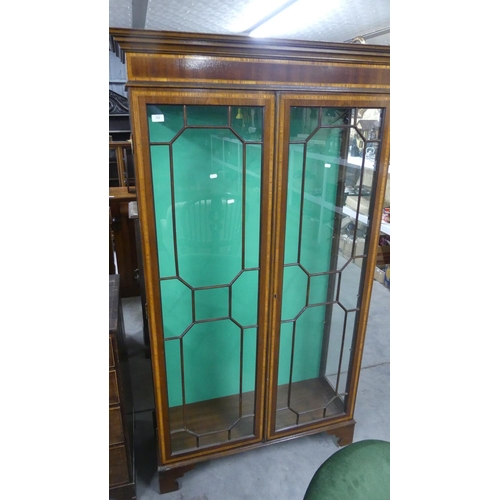 322 - Mahogany Inlaid Glazed China Cabinet