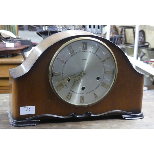 337 - Mahogany Mantle Clock