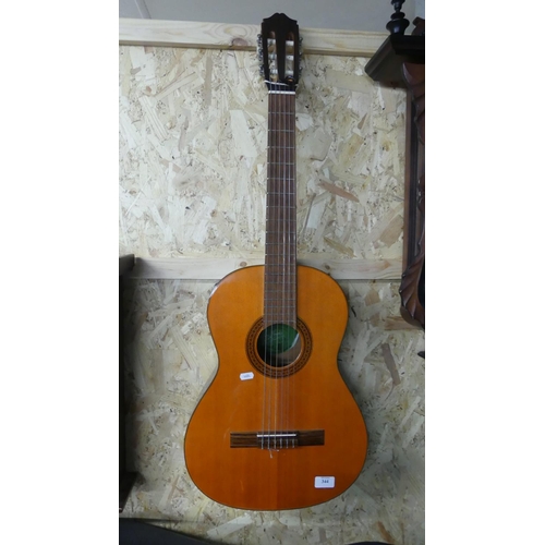 344 - Len Lewis Acoustic Guitar & Carry Case