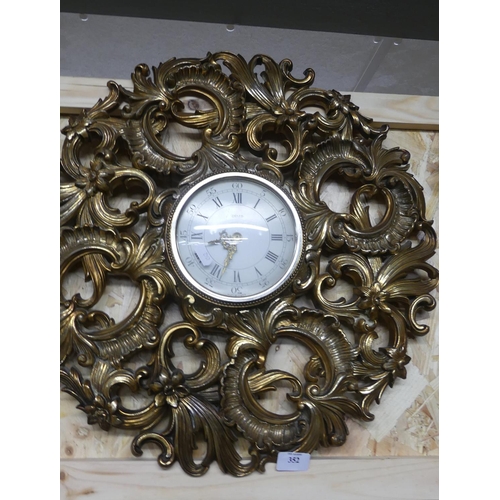 352 - Gilt Jaeger Wall Clock