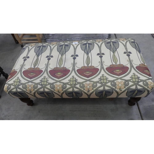 635 - Art Noveau Upholstered Footstool