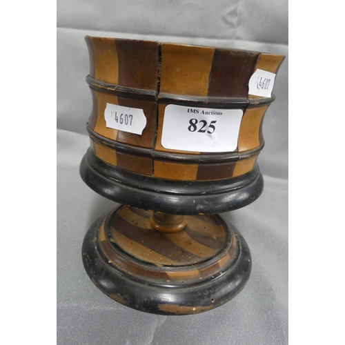 825 - Antique Specimen Wood Footed Bowl (AF - Wormed).